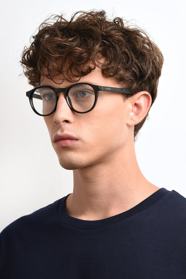Premium Men Hugo Eyeglasses: HG 1164 - Black - SpecSMART Eye Clinic (Diagonal Face View)